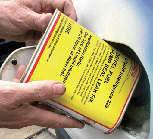 Liquid Intelligence 229 Will Fix Diesel Fuel Pump Leaks by Swelling and Softening And Rejuvenating Nitrile Fuel Pump Seals. Guaranteed.