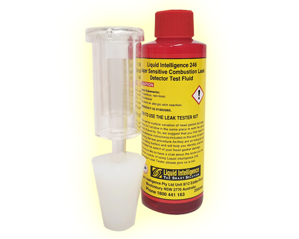 There is enough testing fluid in the 250ml bottle to test twenty vehicles for head gaskets damage.