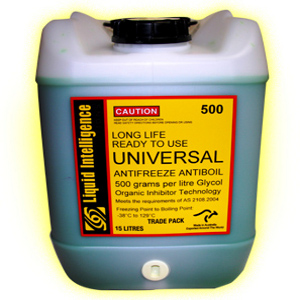 Liquid Intelligence Long Life Ready To Use Universal Antfreeze Antiboil Green Coolant 15 Litres